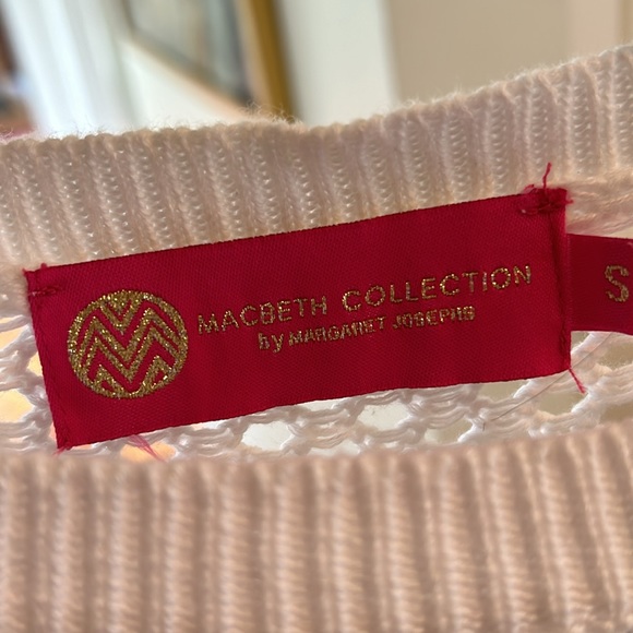 White open knit sweater with long sleeves - Picture 3 of 3